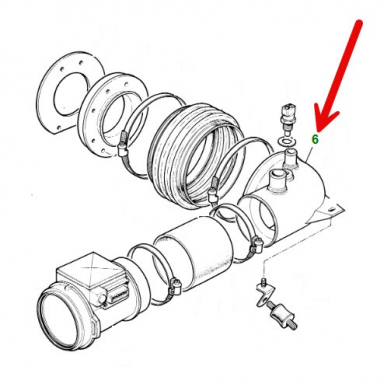 Air Intake Elbow, Between Air Flow Meter and Manifold  NBC3542DA